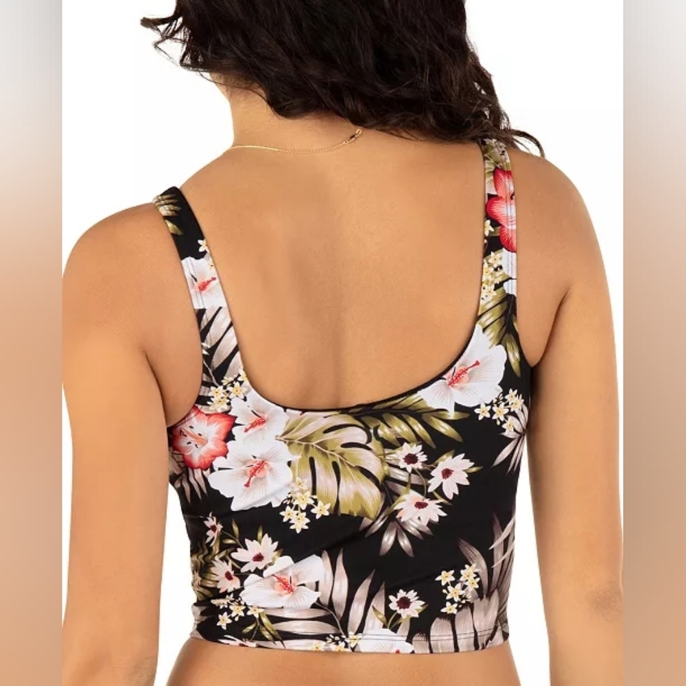 HurleyJuniors' Highland Tropics Printed Scoop-Neck Bikini. NWTs Sz L #F19 - Picture 3 of 5